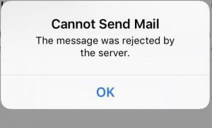 Mail versturen lukt niet?